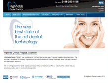 Tablet Screenshot of highfieldsdental.com